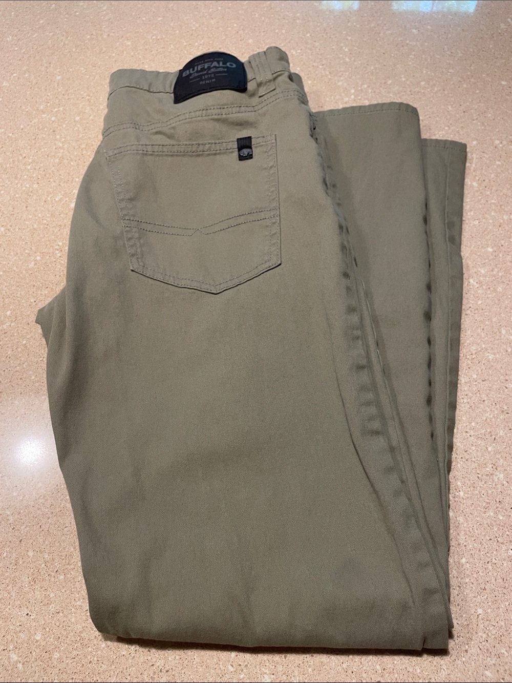 Buffalo David Bitton Olive-Tone Straight Leg Pants